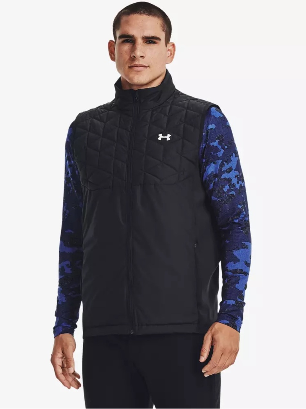 Under Armour UA Cold Gear Reactor Men’s Golf Black Quilted Insulated Vest Sz XL